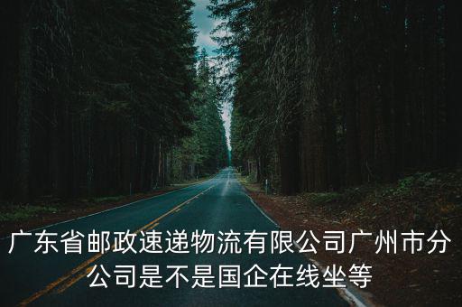廣東省郵政速遞物流有限公司廣州市分公司是不是國企在線坐等