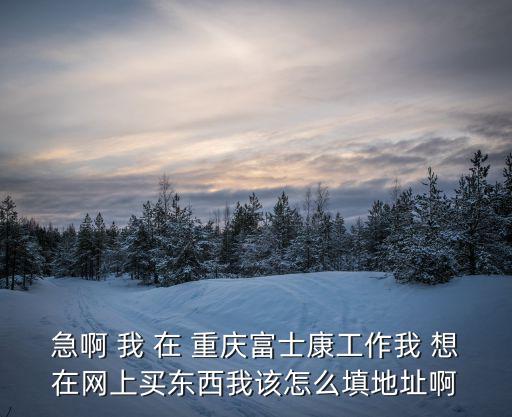 急啊 我 在 重慶富士康工作我 想在網上買東西我該怎么填地址啊