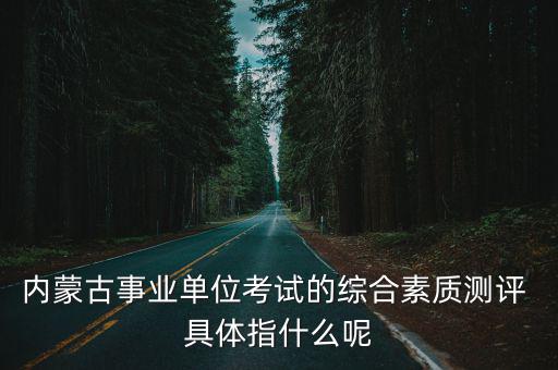 綜合素質測評，內蒙古事業單位考試的綜合素質測評 具體指什么呢