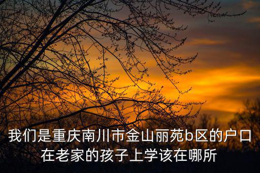 我們是重慶南川市金山麗苑b區(qū)的戶口在老家的孩子上學(xué)該在哪所