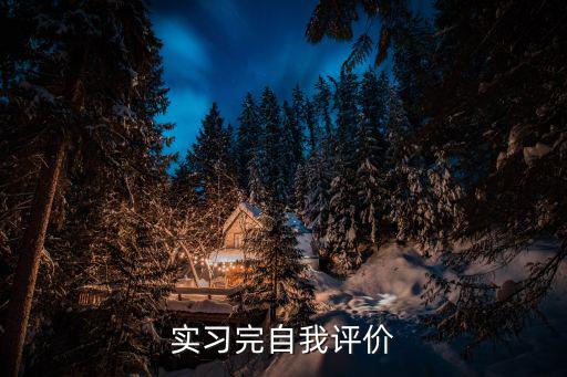 實(shí)習(xí)完自我評價