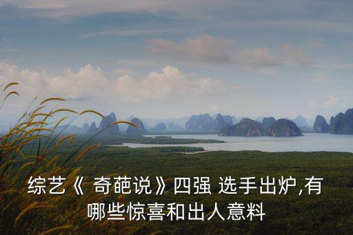 綜藝《 奇葩說(shuō)》四強(qiáng) 選手出爐,有哪些驚喜和出人意料