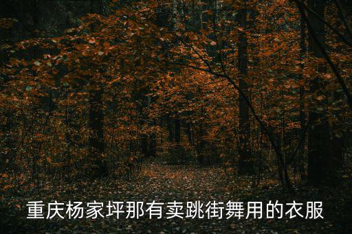 重慶楊家坪那有賣跳街舞用的衣服