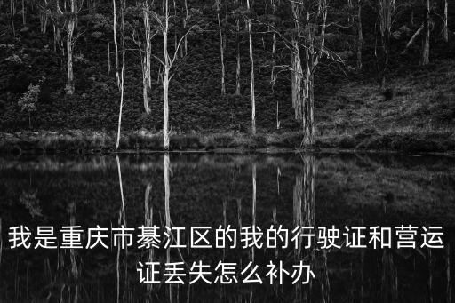 我是重慶市綦江區的我的行駛證和營運證丟失怎么補辦