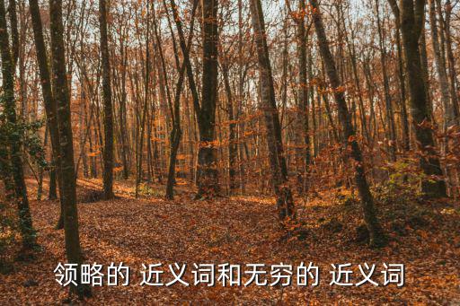 領略的 近義詞和無窮的 近義詞