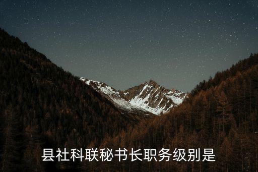 重慶市社科聯(lián)是級(jí)別，縣社科聯(lián)秘書(shū)長(zhǎng)職務(wù)級(jí)別是