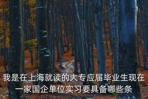 我是在上海就讀的大專應(yīng)屆畢業(yè)生現(xiàn)在一家國企單位實(shí)習(xí)要具備哪些條
