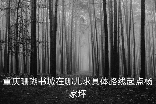 重慶珊瑚書城在哪兒求具體路線起點楊家坪