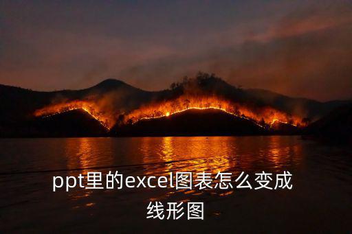 ppt里的excel圖表怎么變成 線形圖