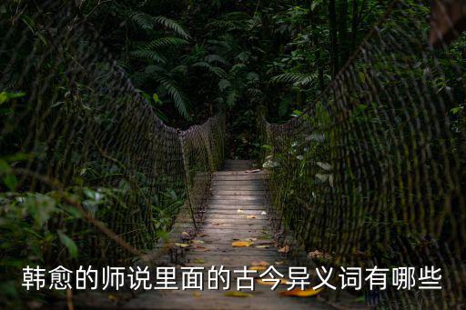 韓愈的師說里面的古今異義詞有哪些