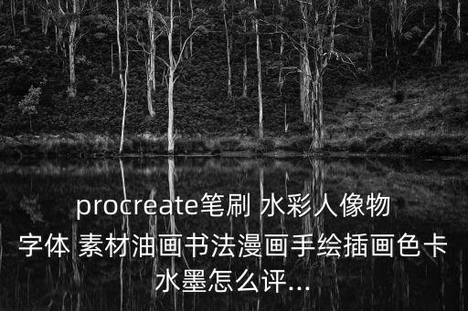 procreate筆刷 水彩人像物字體 素材油畫書法漫畫手繪插畫色卡水墨怎么評...
