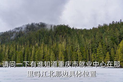 請問一下有誰知道重慶市就業中心在那里嗎江北那邊具體位置