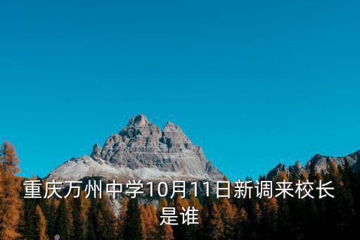 重慶萬州中學10月11日新調(diào)來校長是誰