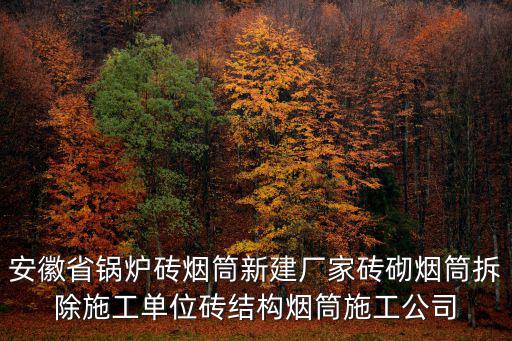 安徽省鍋爐磚煙筒新建廠家磚砌煙筒拆除施工單位磚結構煙筒施工公司