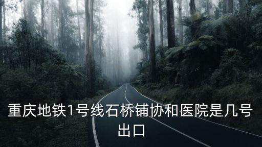 重慶地鐵1號線石橋鋪協和醫院是幾號出口
