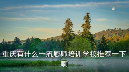 重慶有什么一流廚師培訓學校推薦一下啊