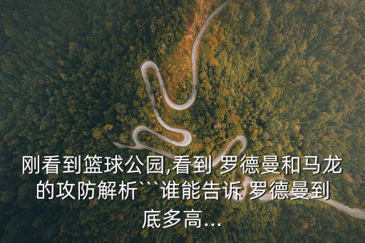 剛看到籃球公園,看到 羅德曼和馬龍的攻防解析```誰能告訴 羅德曼到底多高...