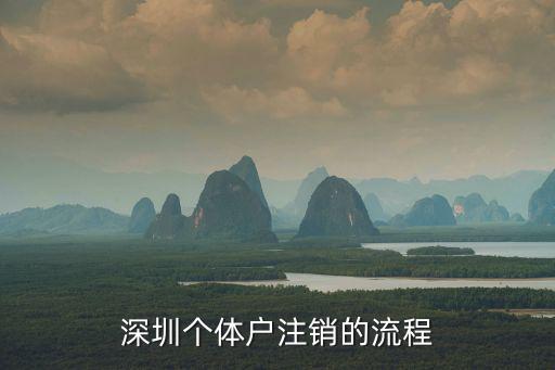 深圳個體戶注銷的流程