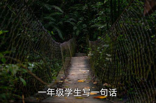寫話一年級，一年級學生寫一句話