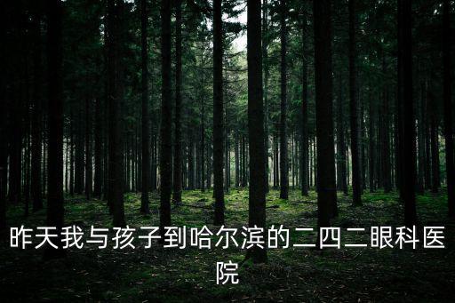 昨天我與孩子到哈爾濱的二四二眼科醫院