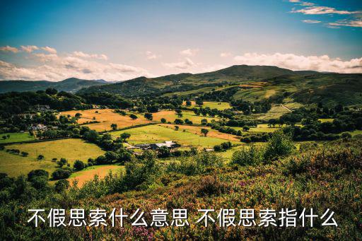  不假思索什么意思 不假思索指什么
