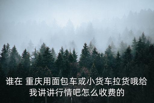 誰在 重慶用面包車或小貨車拉貨哦給我講講行情吧怎么收費的