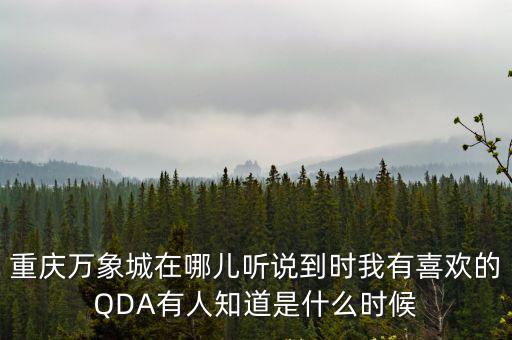 重慶萬象城在哪兒聽說到時我有喜歡的QDA有人知道是什么時候