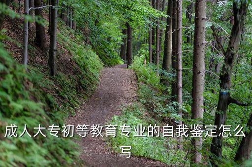 成人大專初等教育專業(yè)的自我鑒定怎么寫