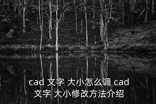  cad 文字 大小怎么調(diào) cad 文字 大小修改方法介紹