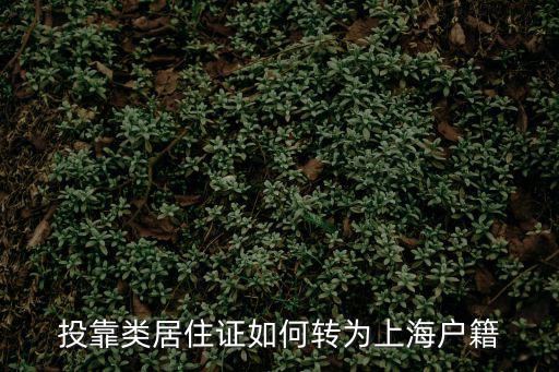 投靠類居住證如何轉(zhuǎn)為上海戶籍