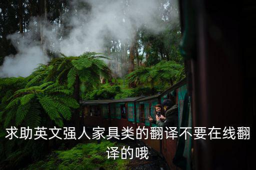 求助英文強人家具類的翻譯不要在線翻譯的哦