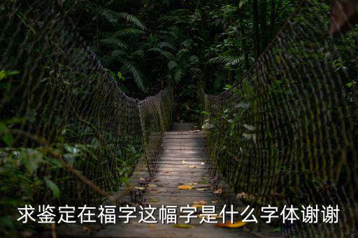 求鑒定在福字這幅字是什么字體謝謝