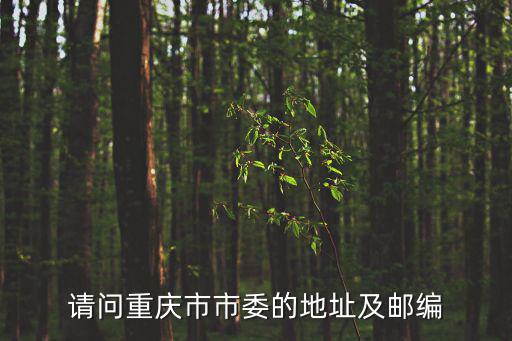 請問重慶市市委的地址及郵編
