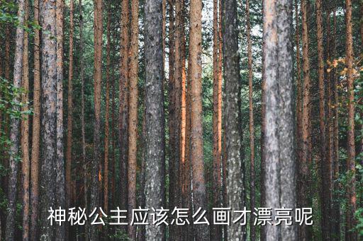 神秘公主應(yīng)該怎么畫才漂亮呢