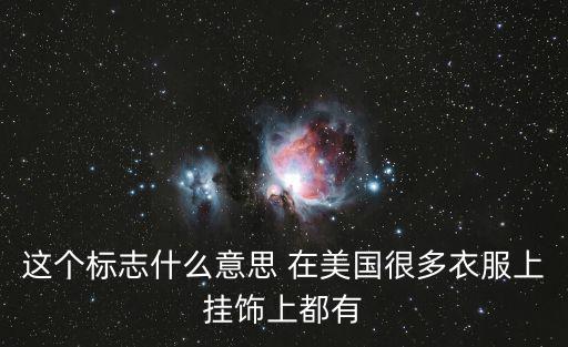 這個標志什么意思 在美國很多衣服上掛飾上都有