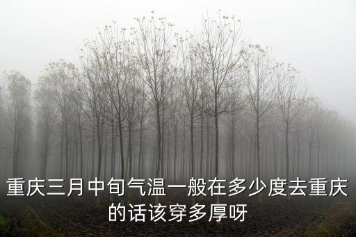 重慶三月中旬氣溫一般在多少度去重慶的話該穿多厚呀