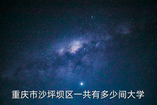 重慶市沙坪壩區一共有多少間大學