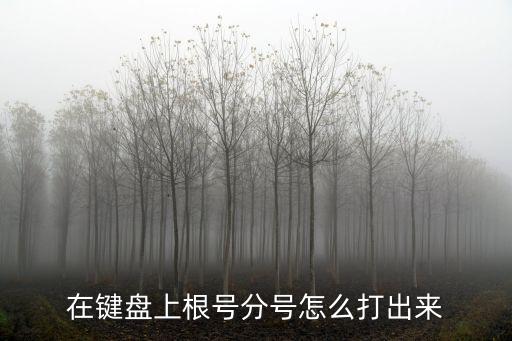 在鍵盤上根號分號怎么打出來