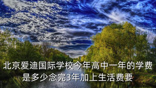 北京愛迪國際學校今年高中一年的學費是多少念完3年加上生活費要