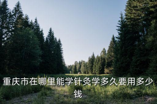 重慶市在哪里能學針灸學多久要用多少錢