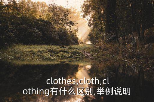 clothe,服裝除了衣服還有什么意思?