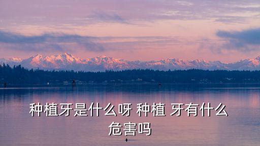 種植牙有危害嗎,人工牙根扎根牙槽骨具有很強固位力和穩定性
