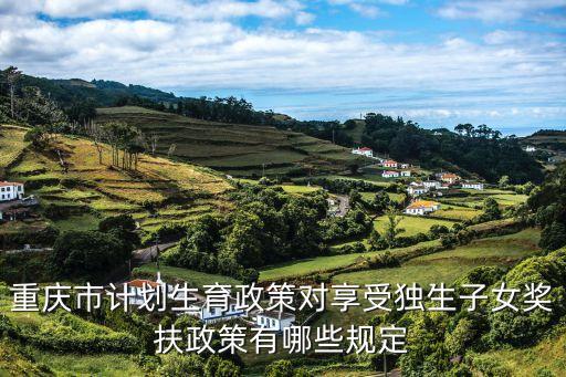 重慶市計劃生育政策對享受獨生子女獎扶政策有哪些規(guī)定