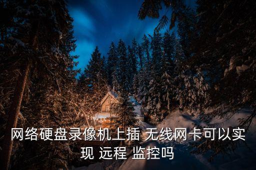 網絡硬盤錄像機上插 無線網卡可以實現 遠程 監控嗎