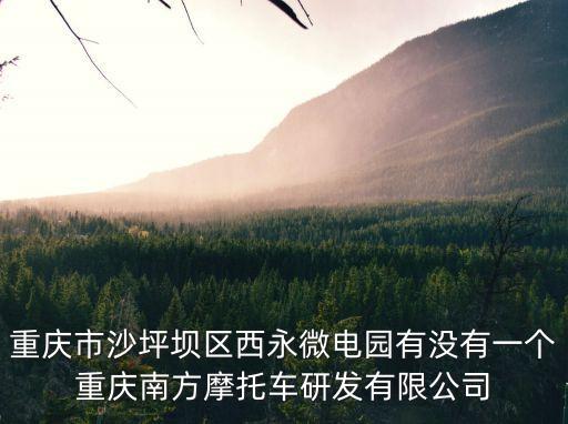 重慶市沙坪壩區西永微電園有沒有一個重慶南方摩托車研發有限公司