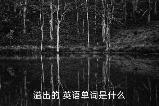 淹沒英語,英美訴overflow:超過容量或完全淹沒在水中