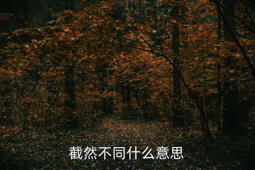截然不同什么意思