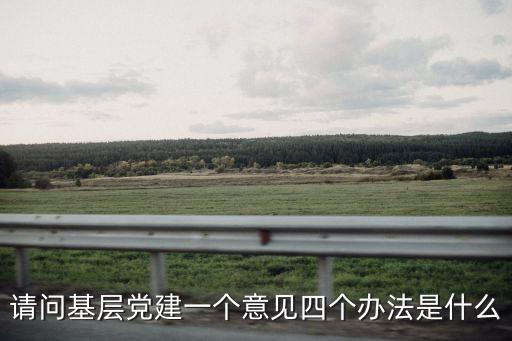 請問基層黨建一個意見四個辦法是什么