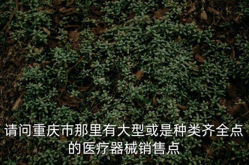 請問重慶市那里有大型或是種類齊全點的醫療器械銷售點