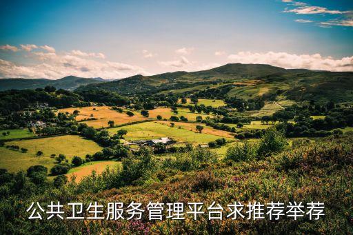 公共衛(wèi)生服務(wù)管理平臺求推薦舉薦